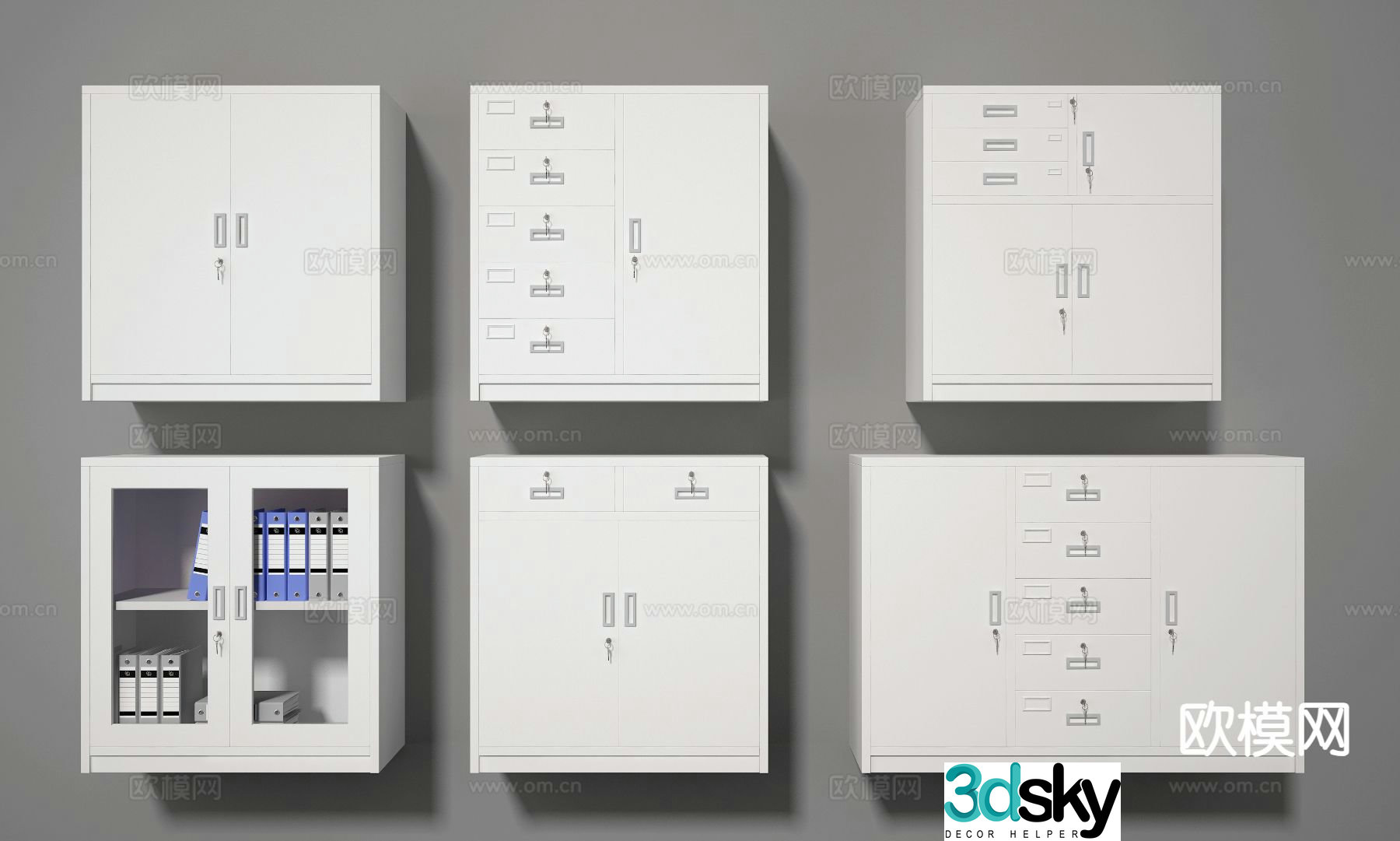 Modern filing cabinet information cabinet filing cabinet 3d model