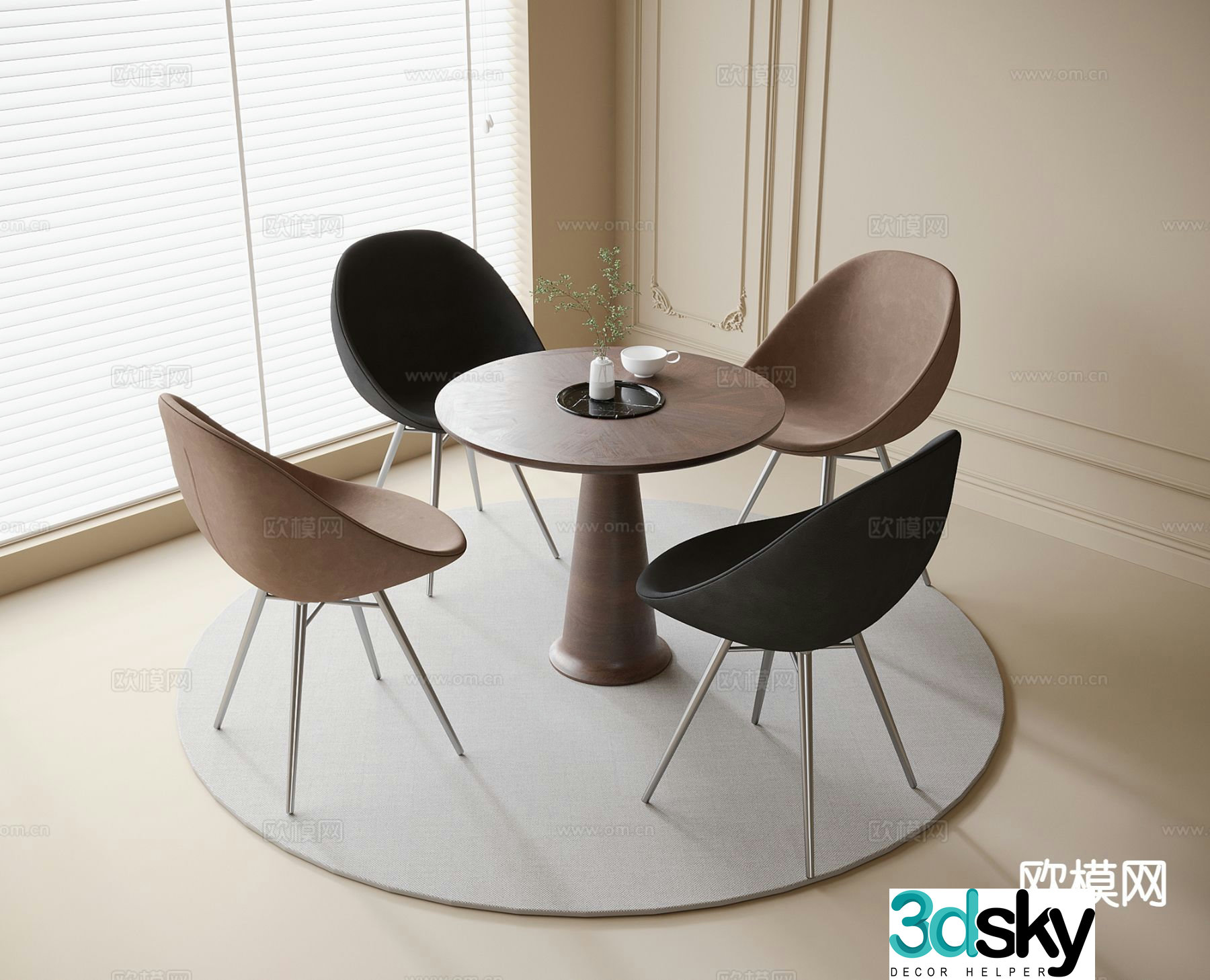 Leisure tables and chairs Negotiation tables and chairs 3d model