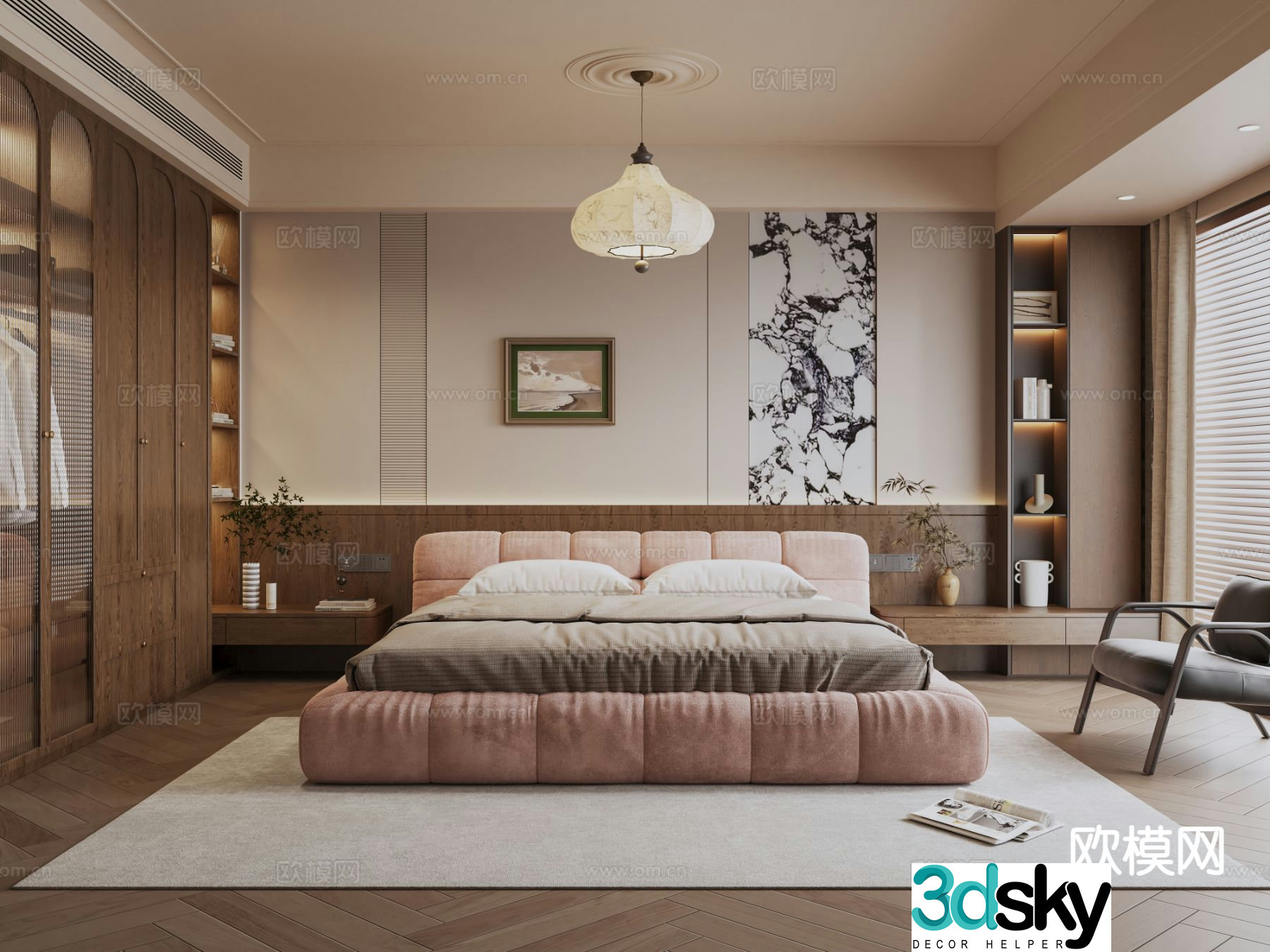 Medieval style bedroom master bedroom 3d model