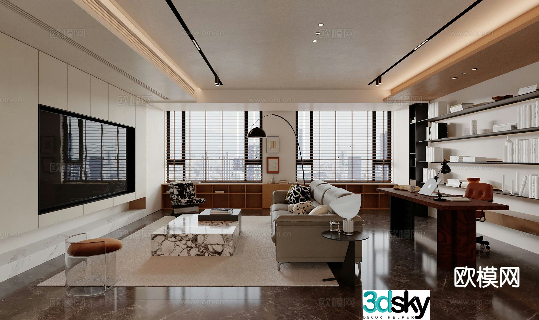 Modern living room 3d model