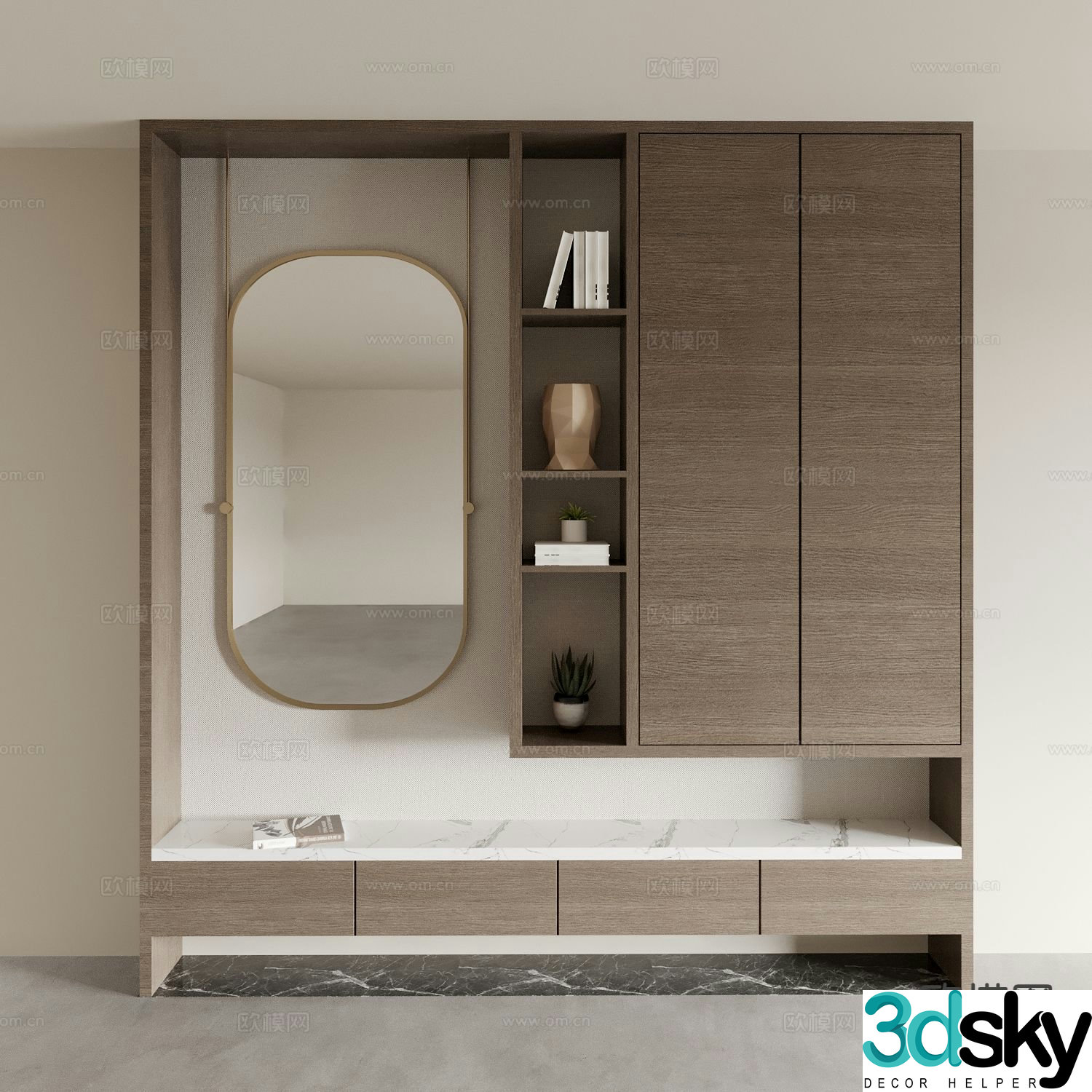 Entrance shoe cabinet partition shoe cabinet 3d model