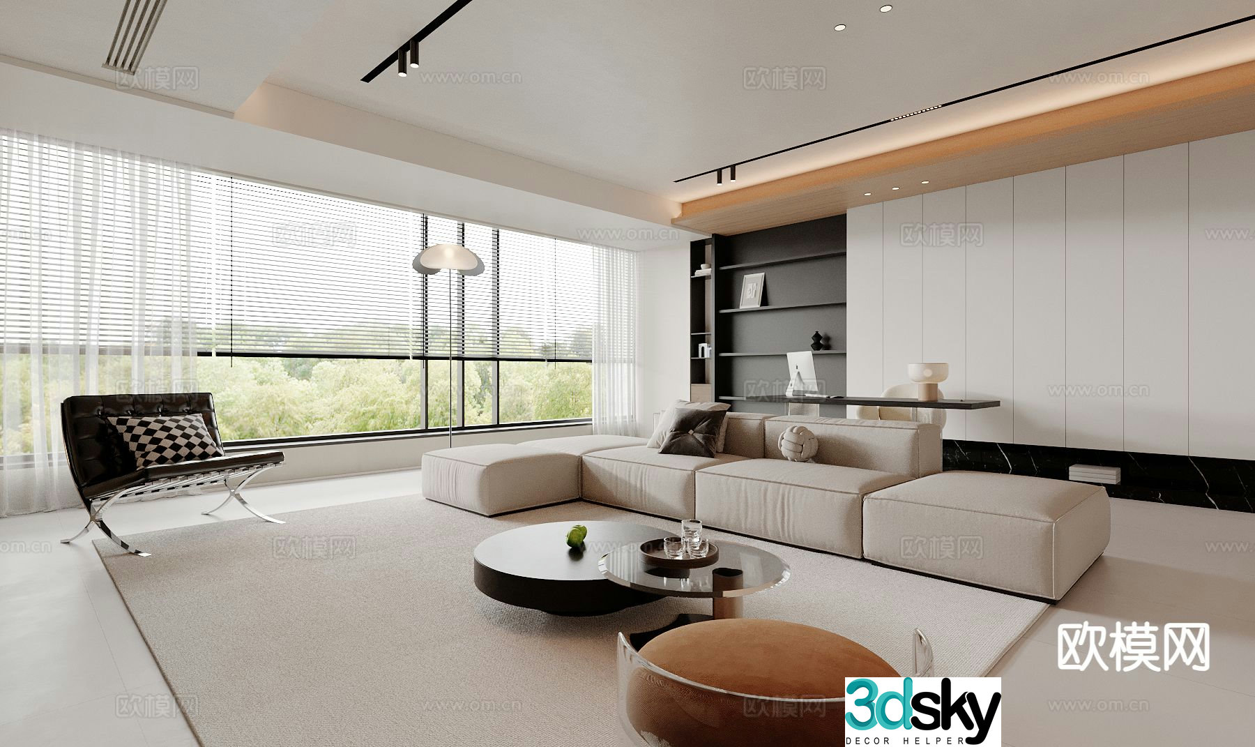 Modern living room 3d model
