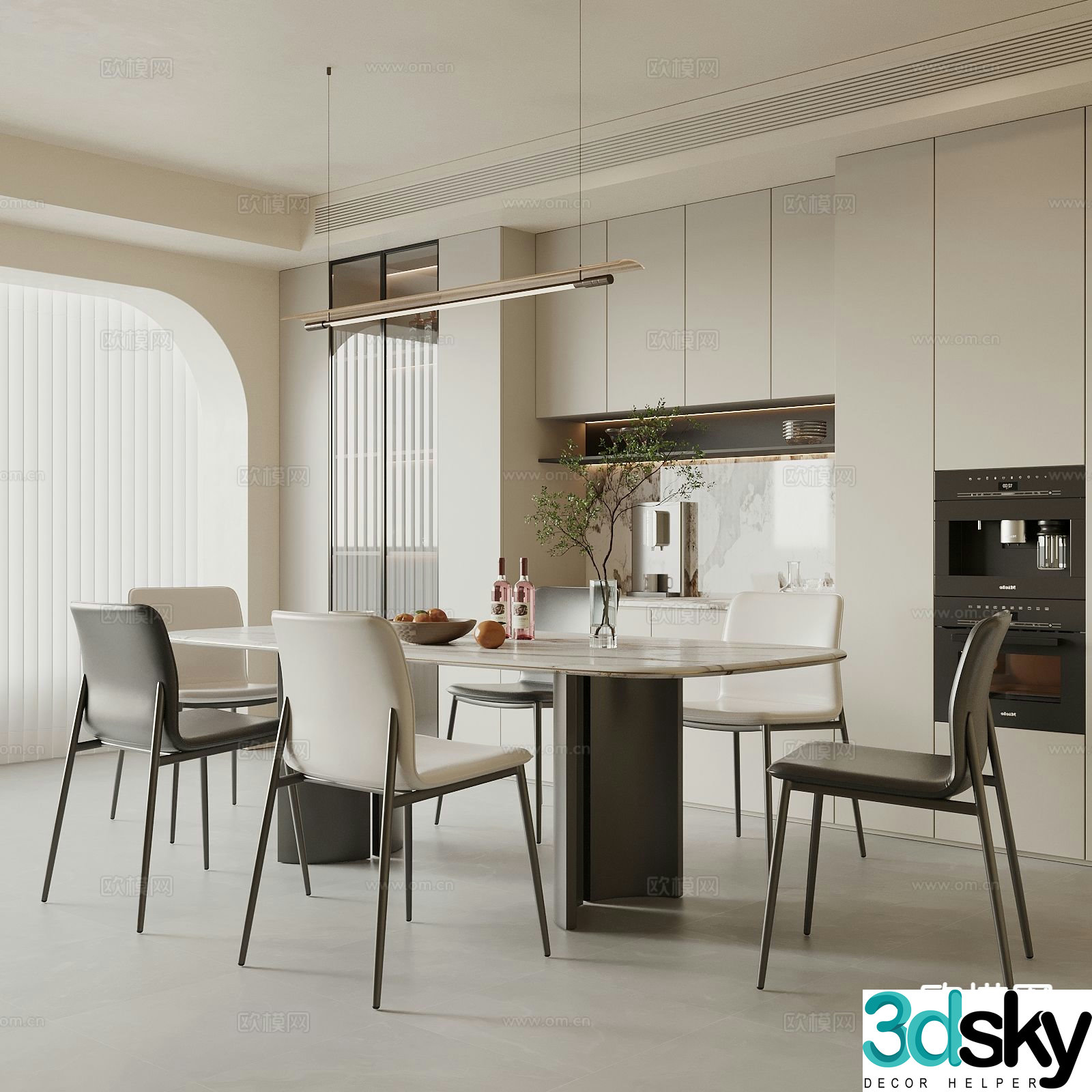 Modern restaurant 3d model