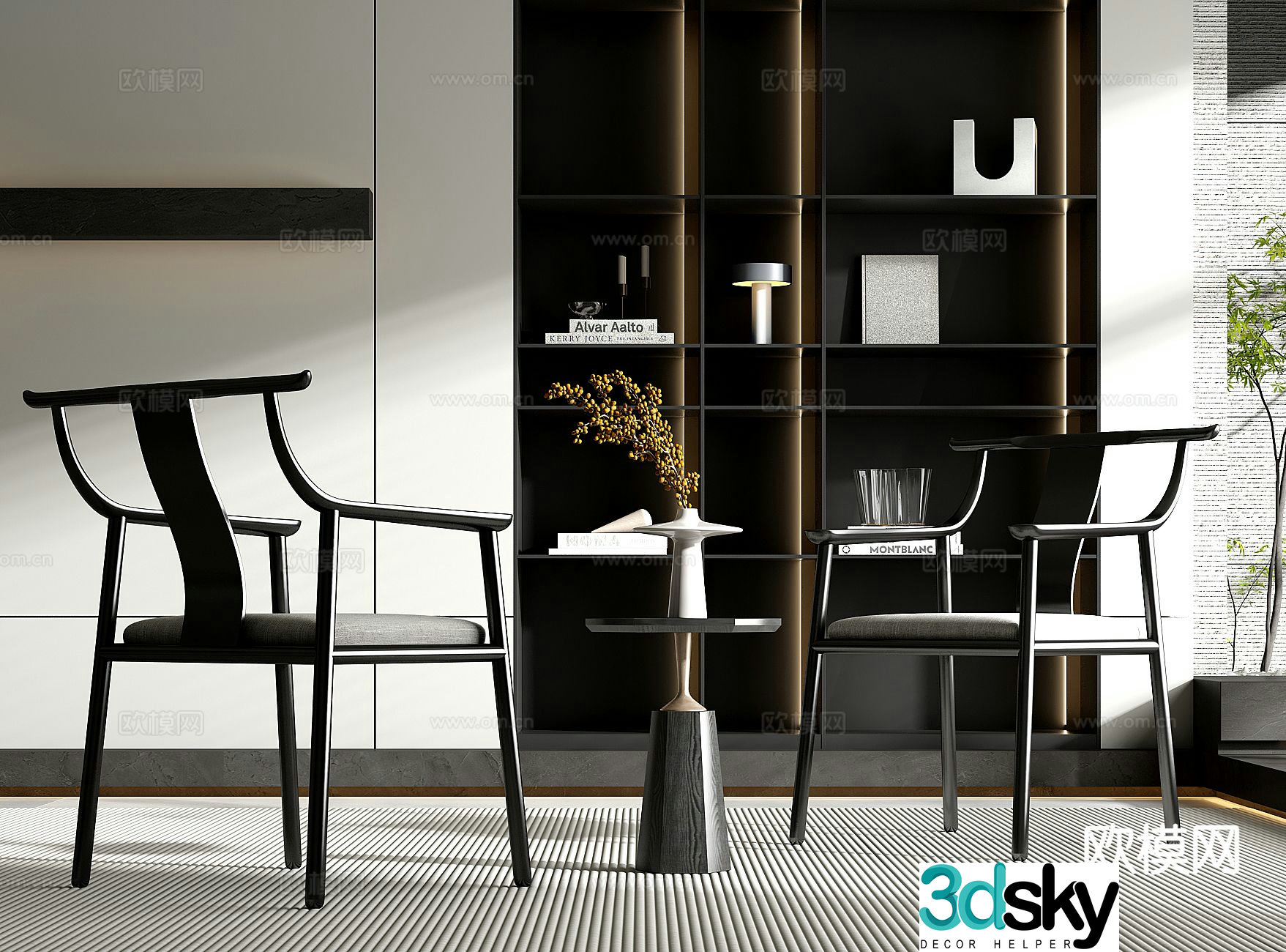 New Chinese style leisure chair 3d model