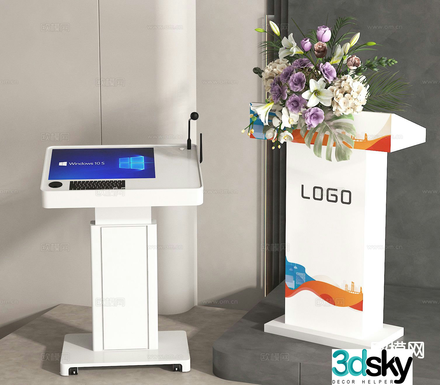 Podium podium podium hosting podium award podium 3D model