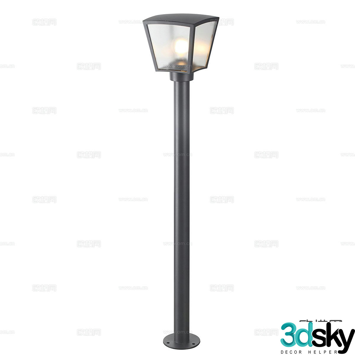Simple outdoor light 3d model