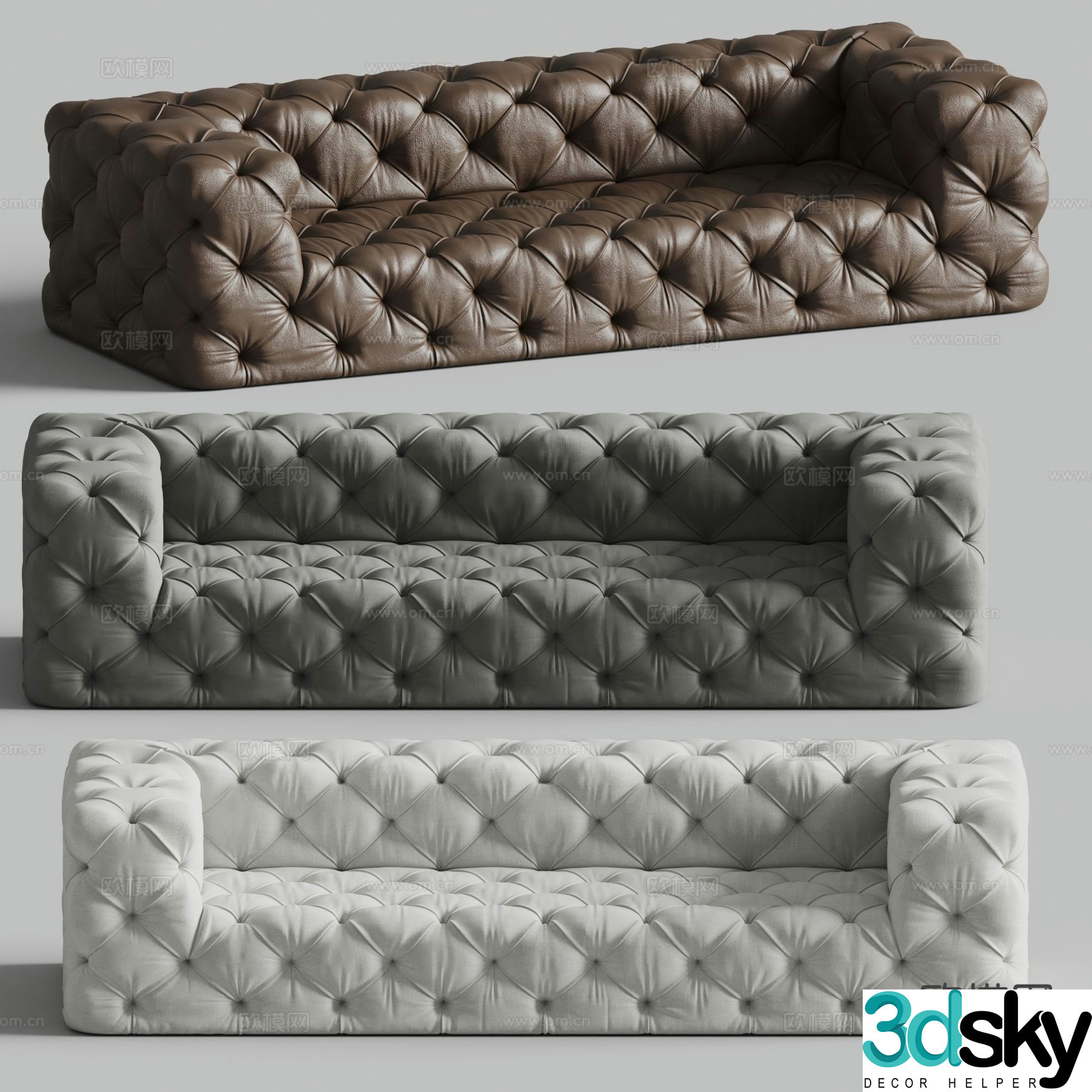 Turri multi-person sofa 3d model
