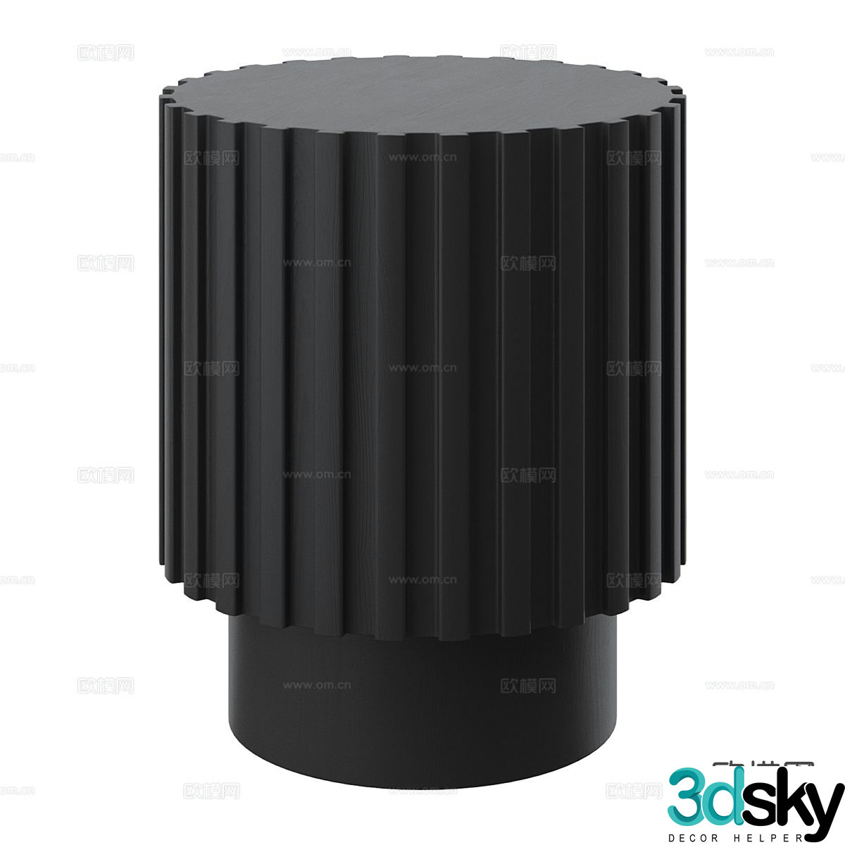 Stool low stool round stool 3d model