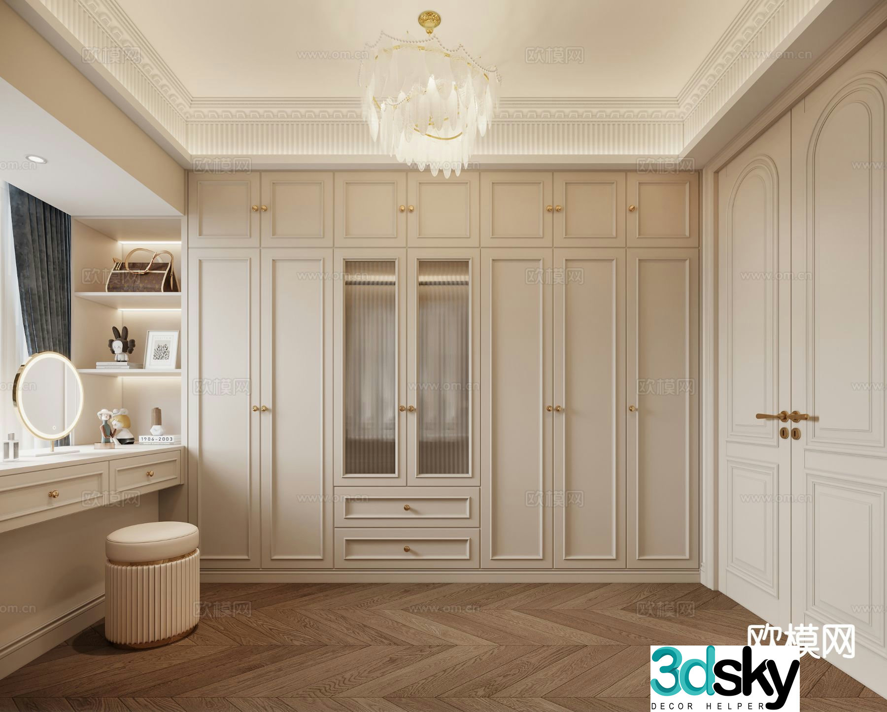 French cloakroom 3d model