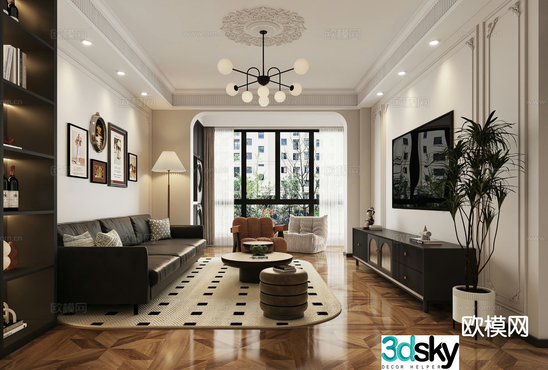 French restaurant 3d model