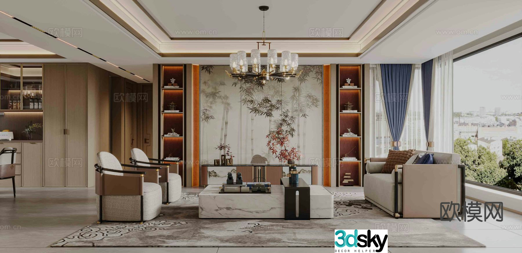 New Chinese restaurant 3D model