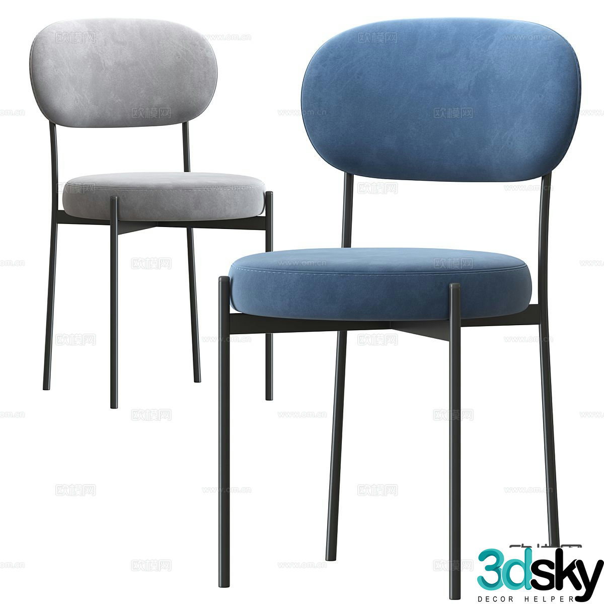 Simple single chair 3d model