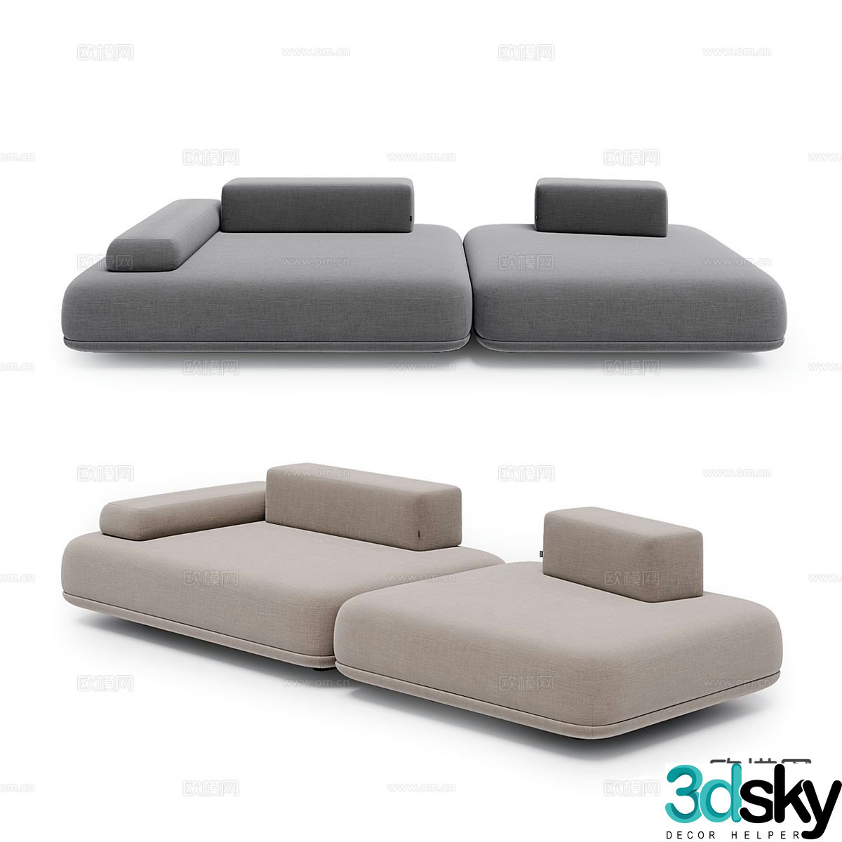 Modern love sofa 3d model
