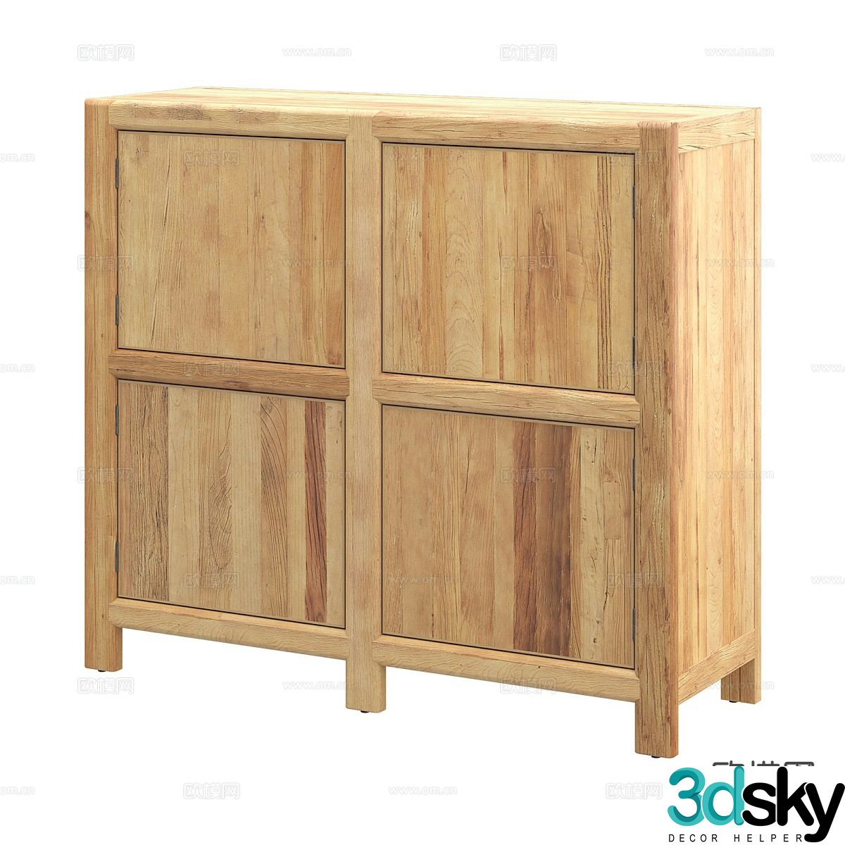 Nordic shoe cabinet low cabinet 3d model