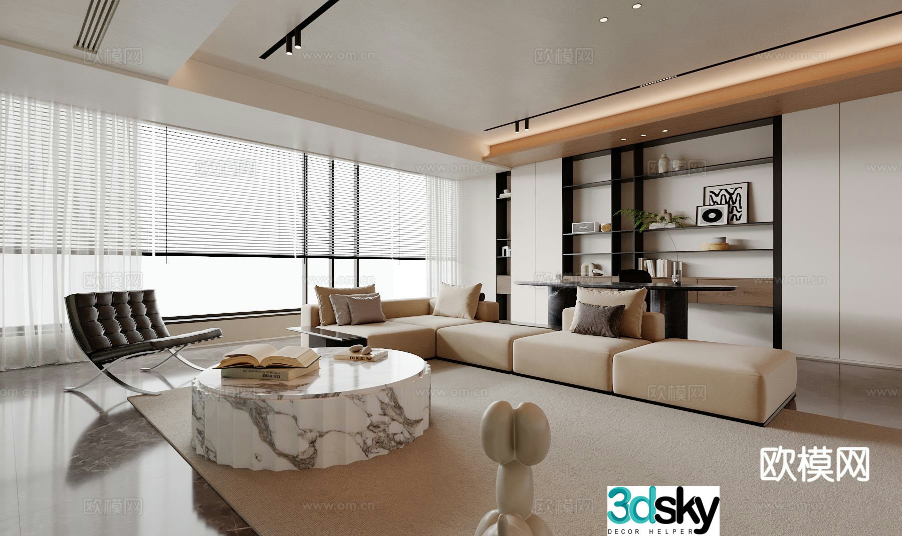 Modern living room 3d model