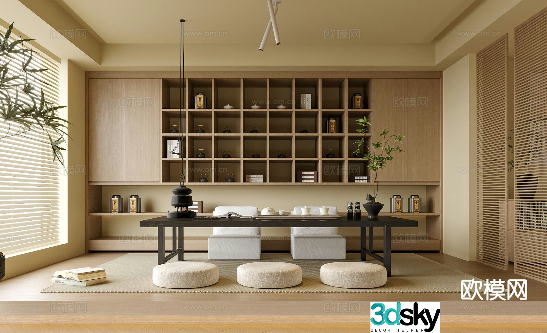 Modern tatami tea room 3d model