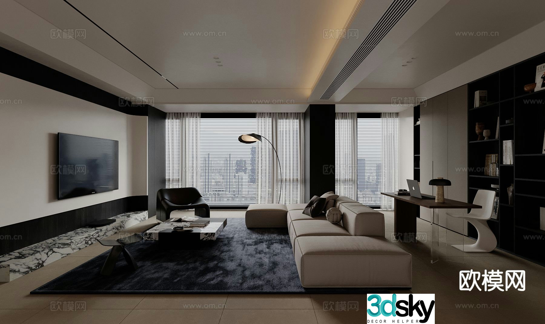 Italian living room 3d model