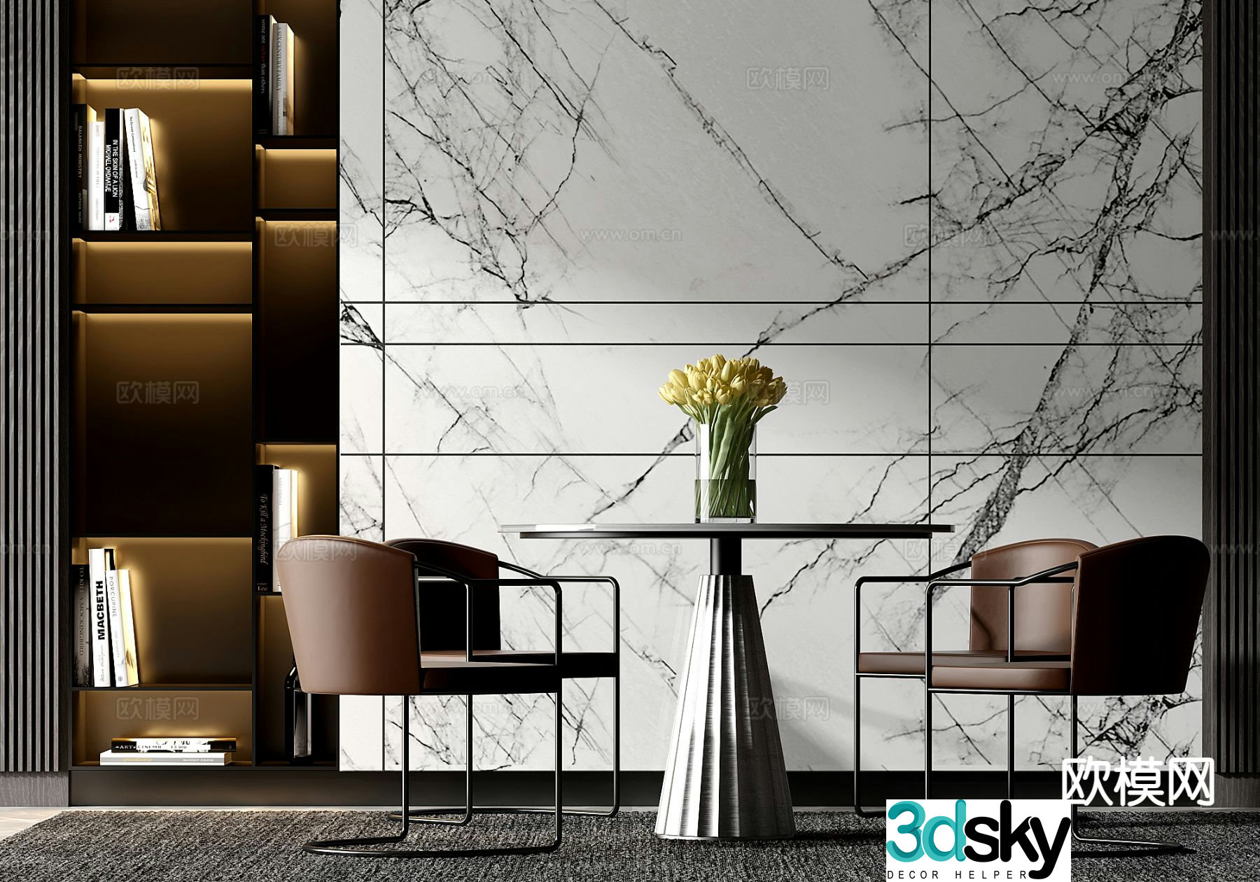 Leisure tables and chairs Negotiation tables and chairs 3d model