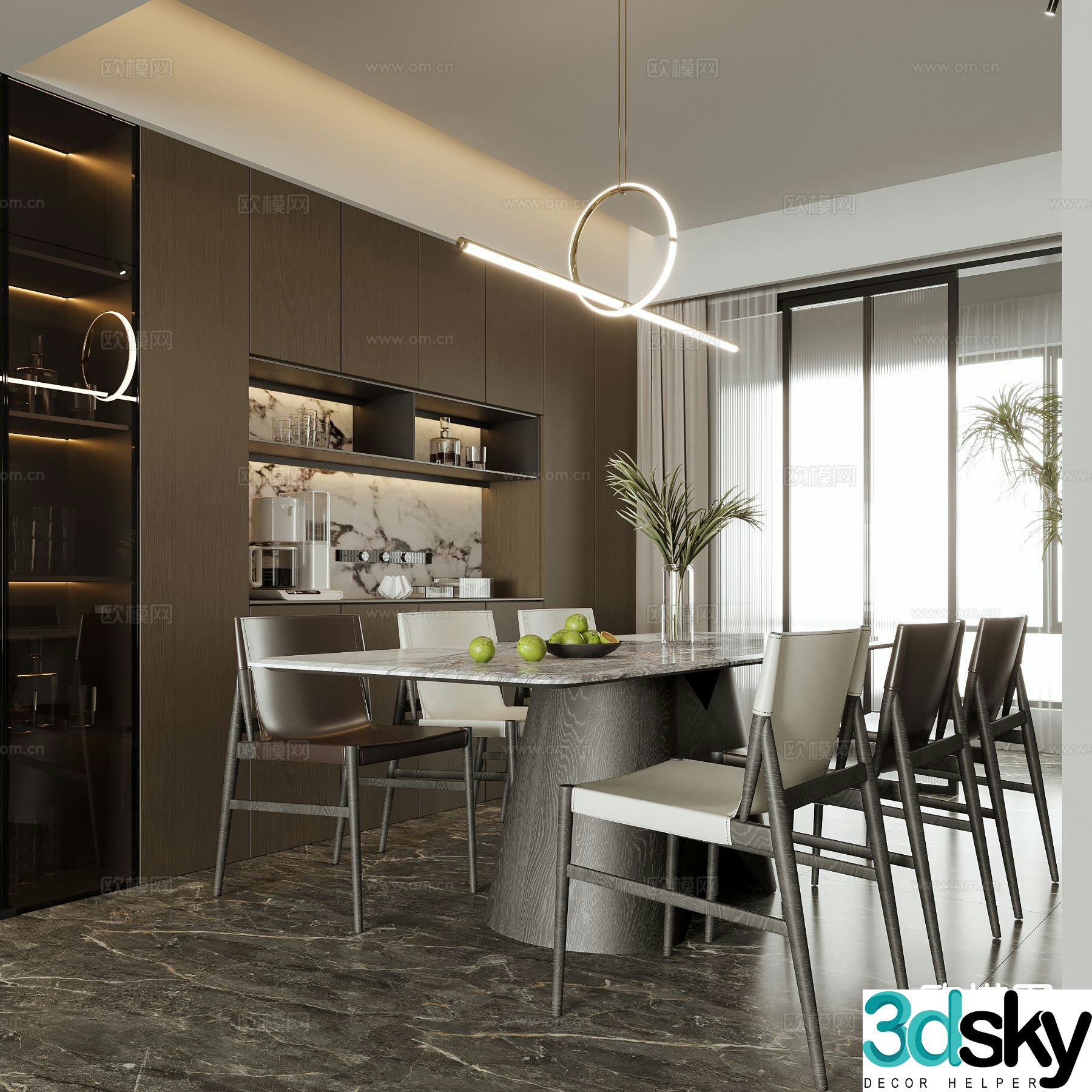 Modern restaurant 3d model