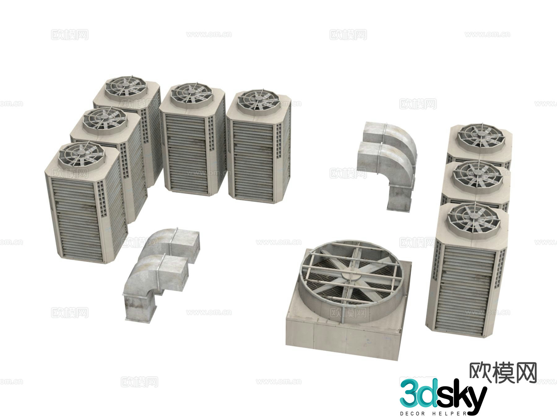 Industrial equipment equipment fan 3d model