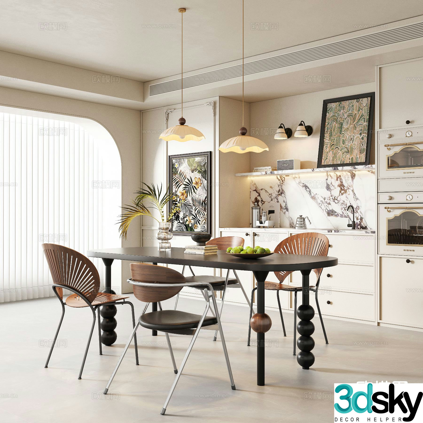 French restaurant 3d model