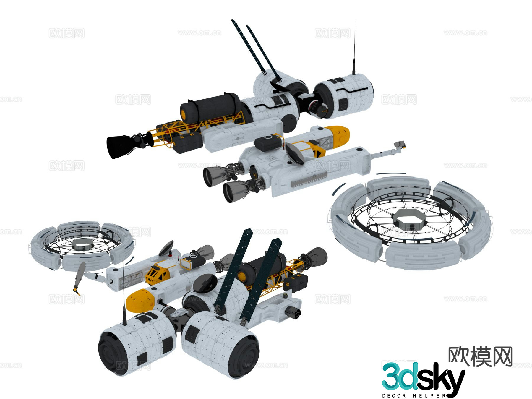 Industrial equipment space shuttle 3d model