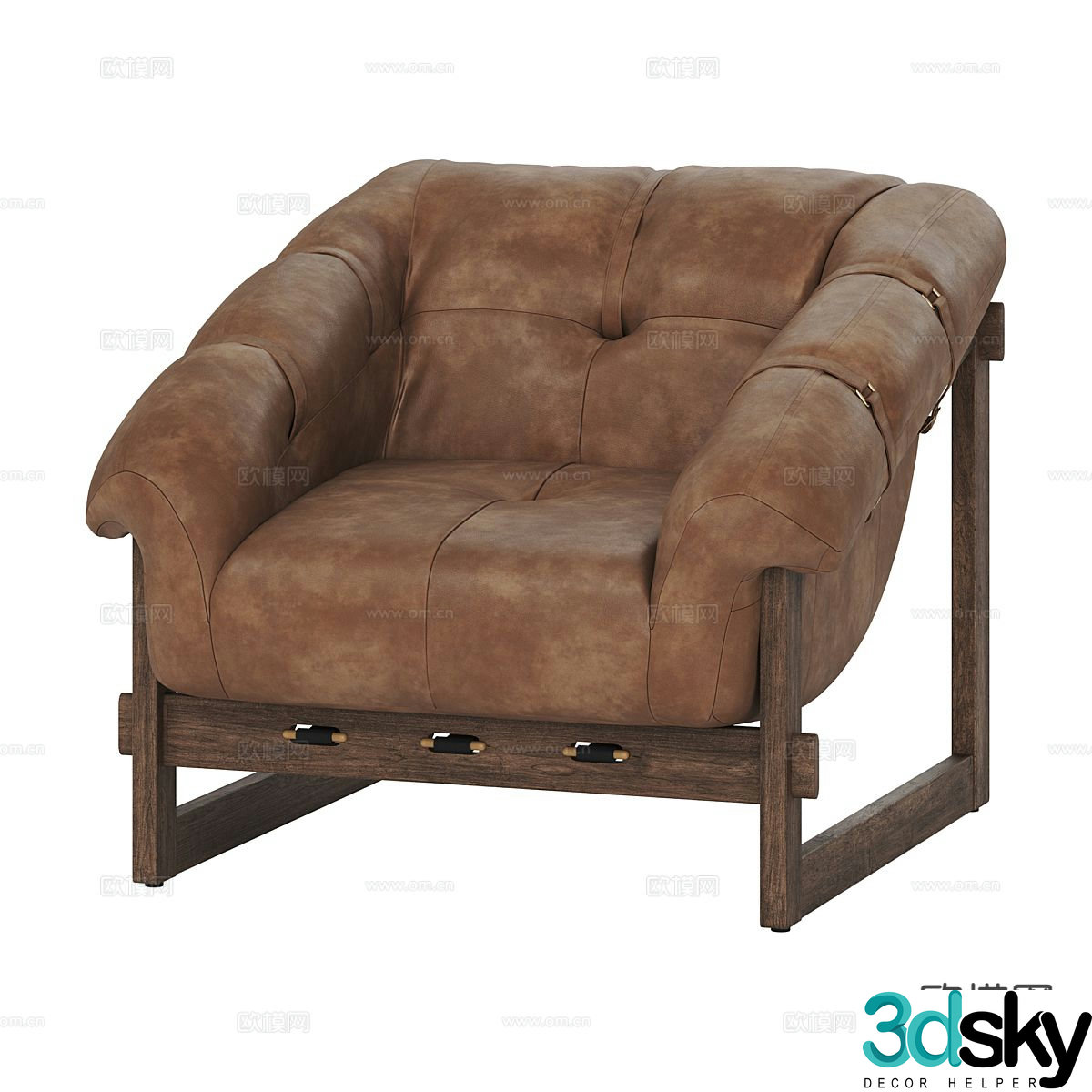 Nordic single sofa 3d model