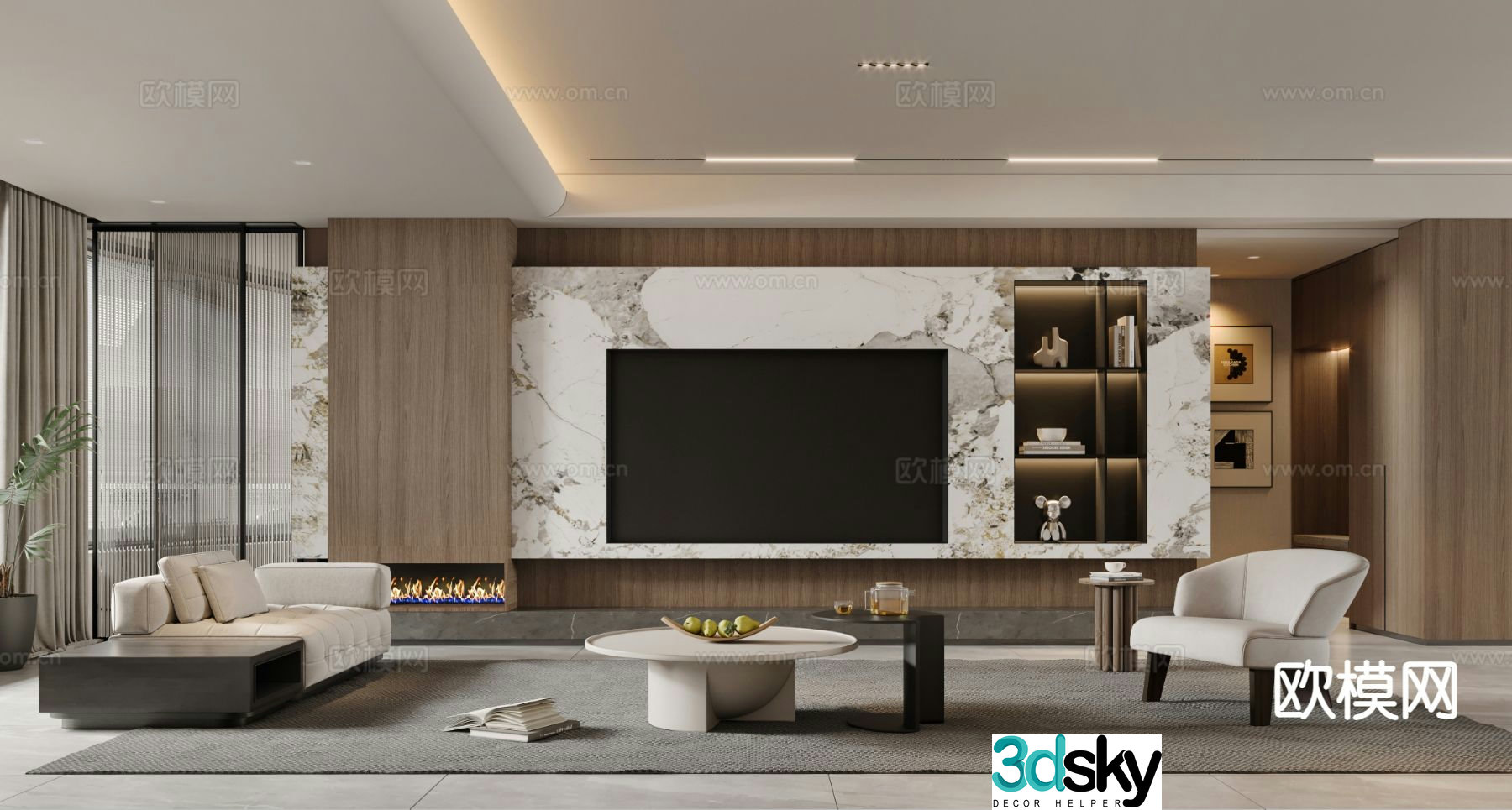 Italian living room 3d model