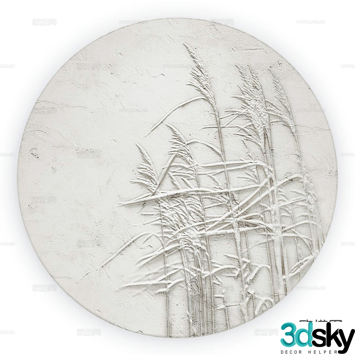 Simple wall decoration three-dimensional painting 3D model