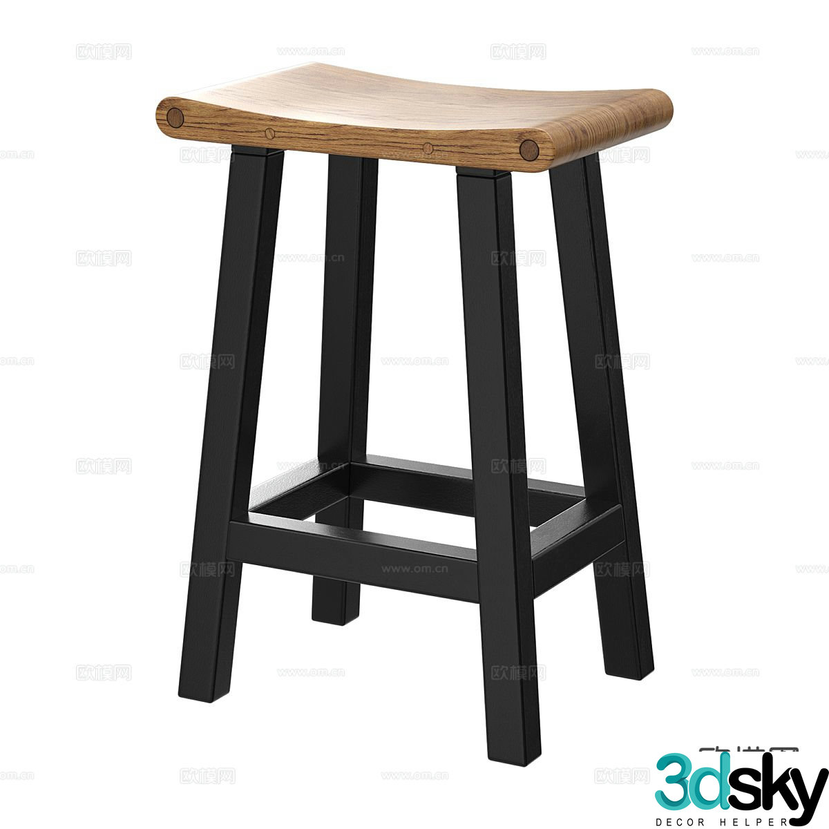 nordic stool 3d model