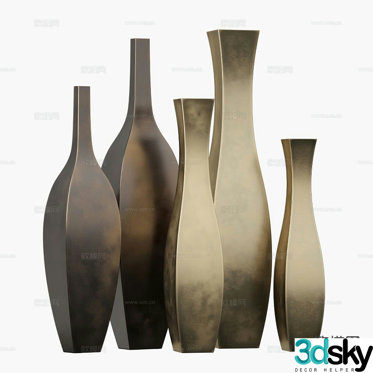 Light luxury vase utensils and ornaments 3D model