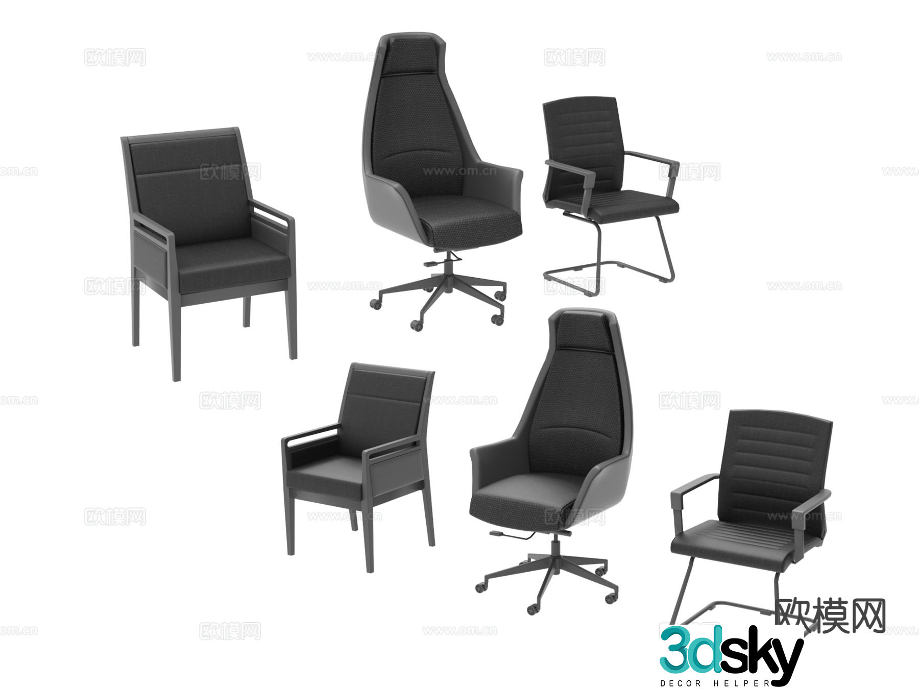 Office chair office chair executive chair staff chair 3d model