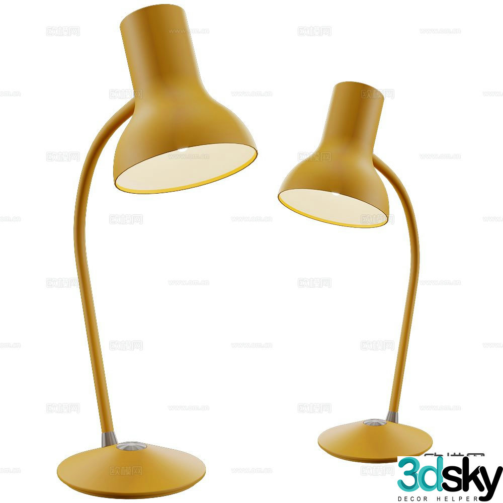 Anglepoise creative desk lamp reading lamp 3d model