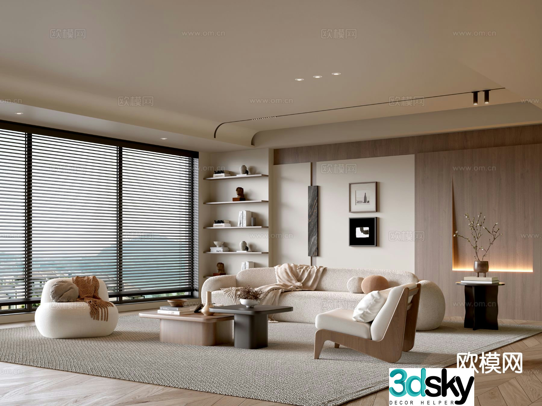 Medieval style living room 3D model
