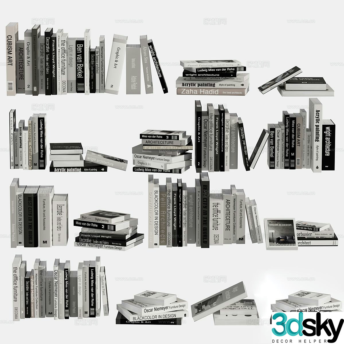 modern book book magazine 3d model