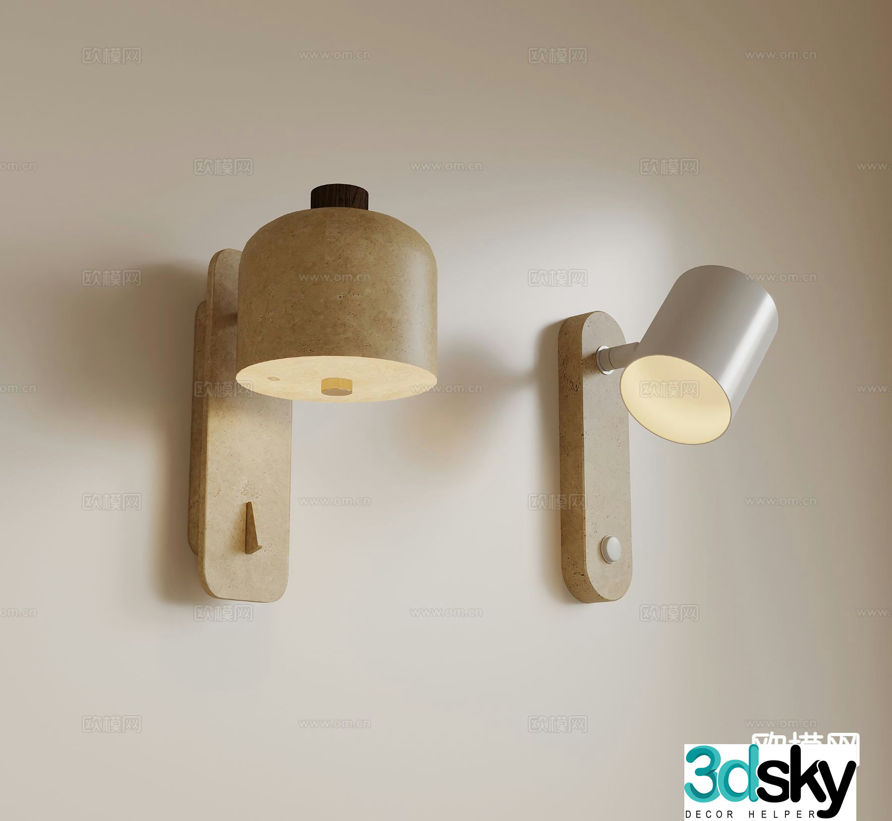 Wabi-sabi wall lamp 3d model
