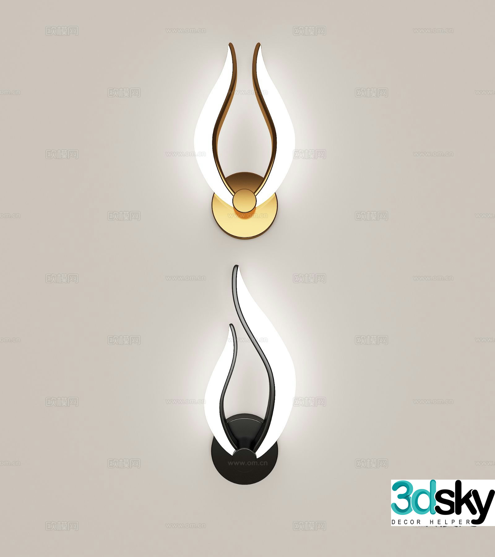 Minimalist wall lamp artistic wall lamp 3d model