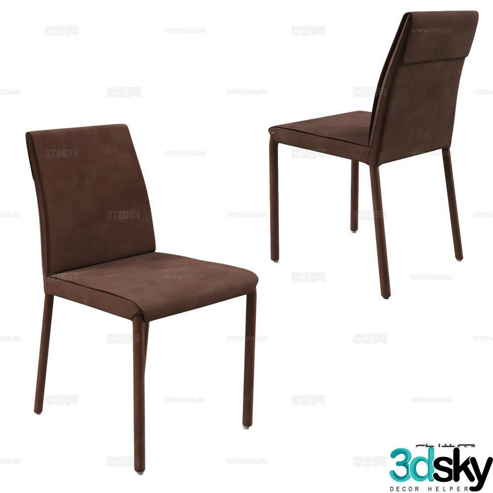 Pacini & Cappellini modern chair dining chair 3d model