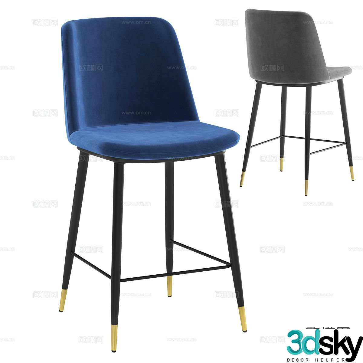 bar stool bar stool high stool 3d model