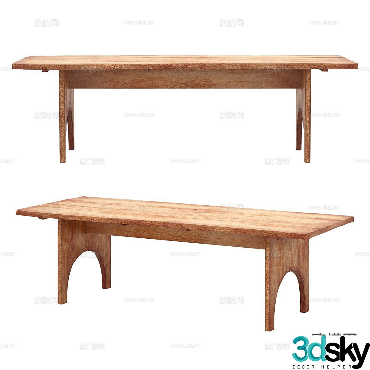 Nordic dining table 3d model
