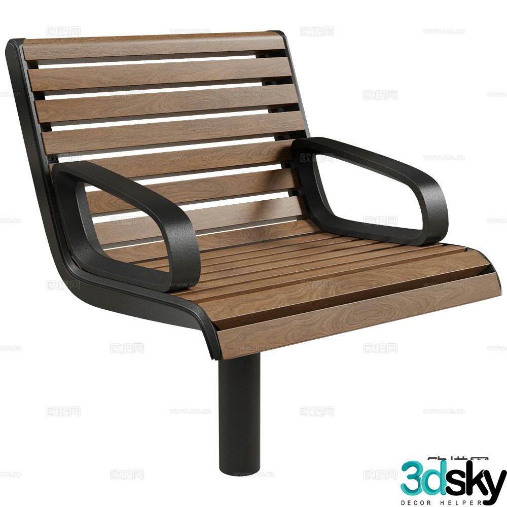 MmcitÃ© outdoor chair patio chair back chair 3d model