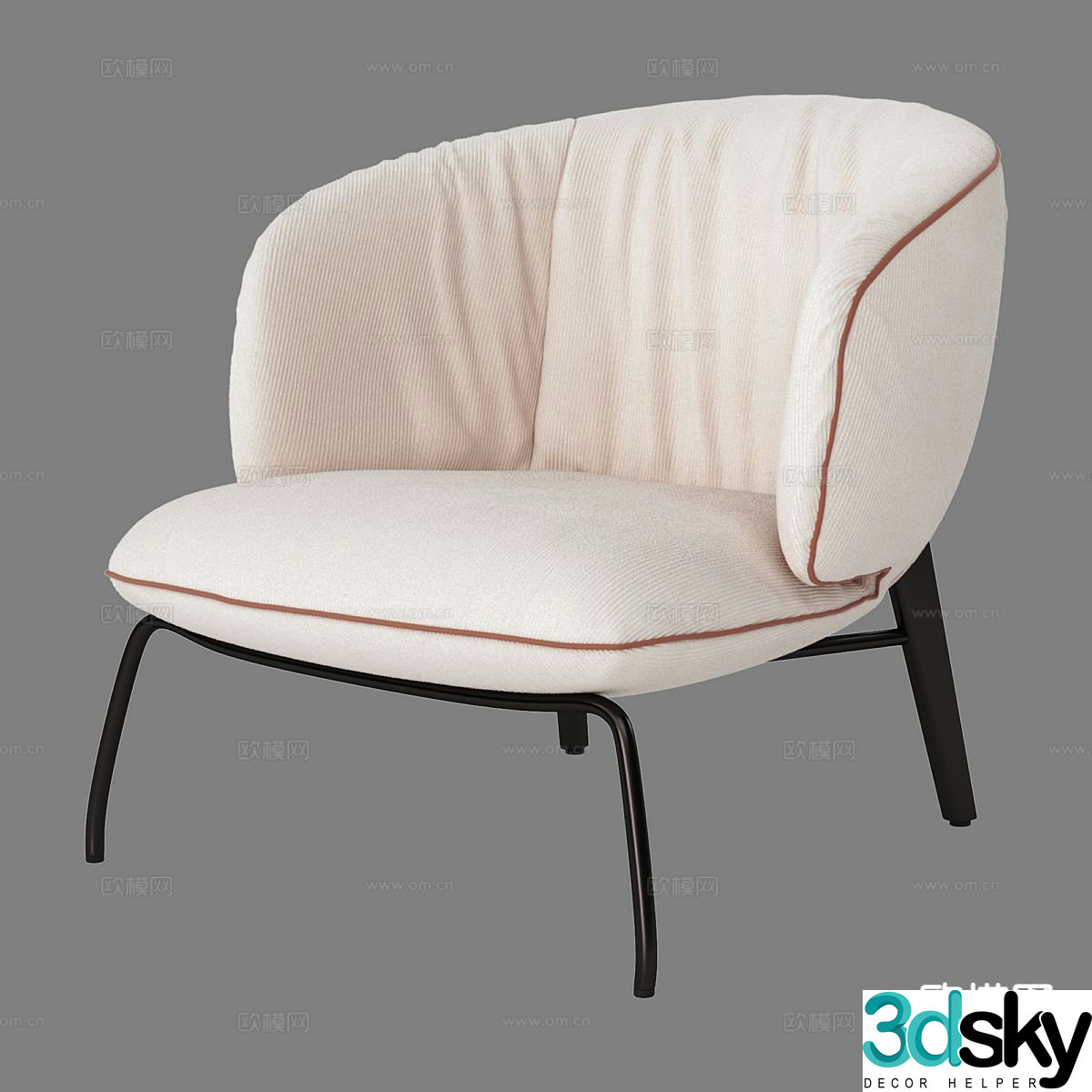 Modern single sofa 3d model