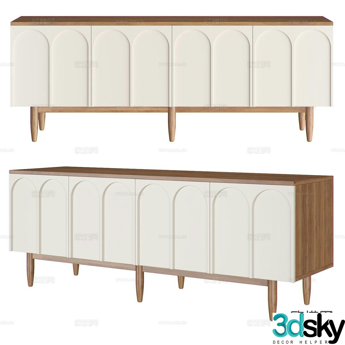 Nordic TV cabinet 3d model