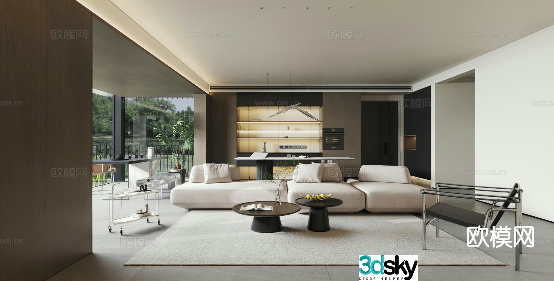 Italian living room 3d model