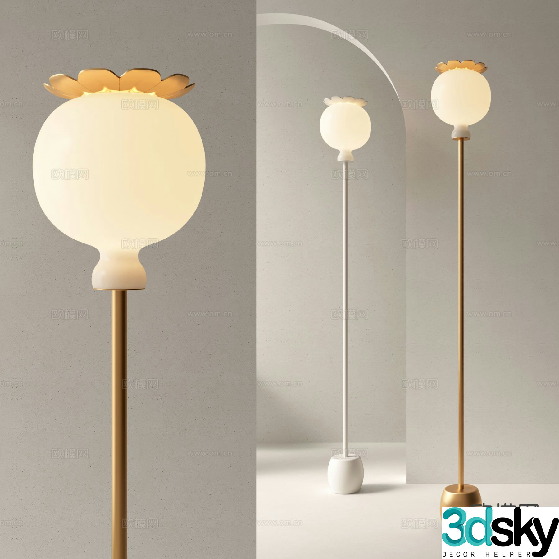 Creative floor lamp 3d model