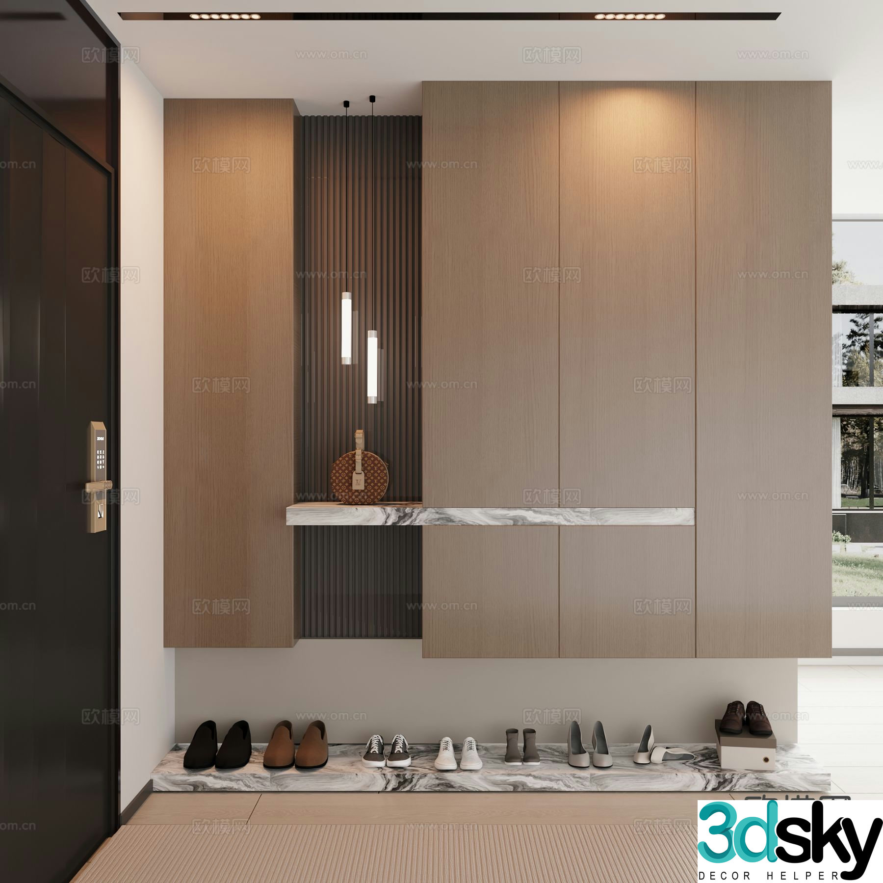 Modern entrance hall 3D model