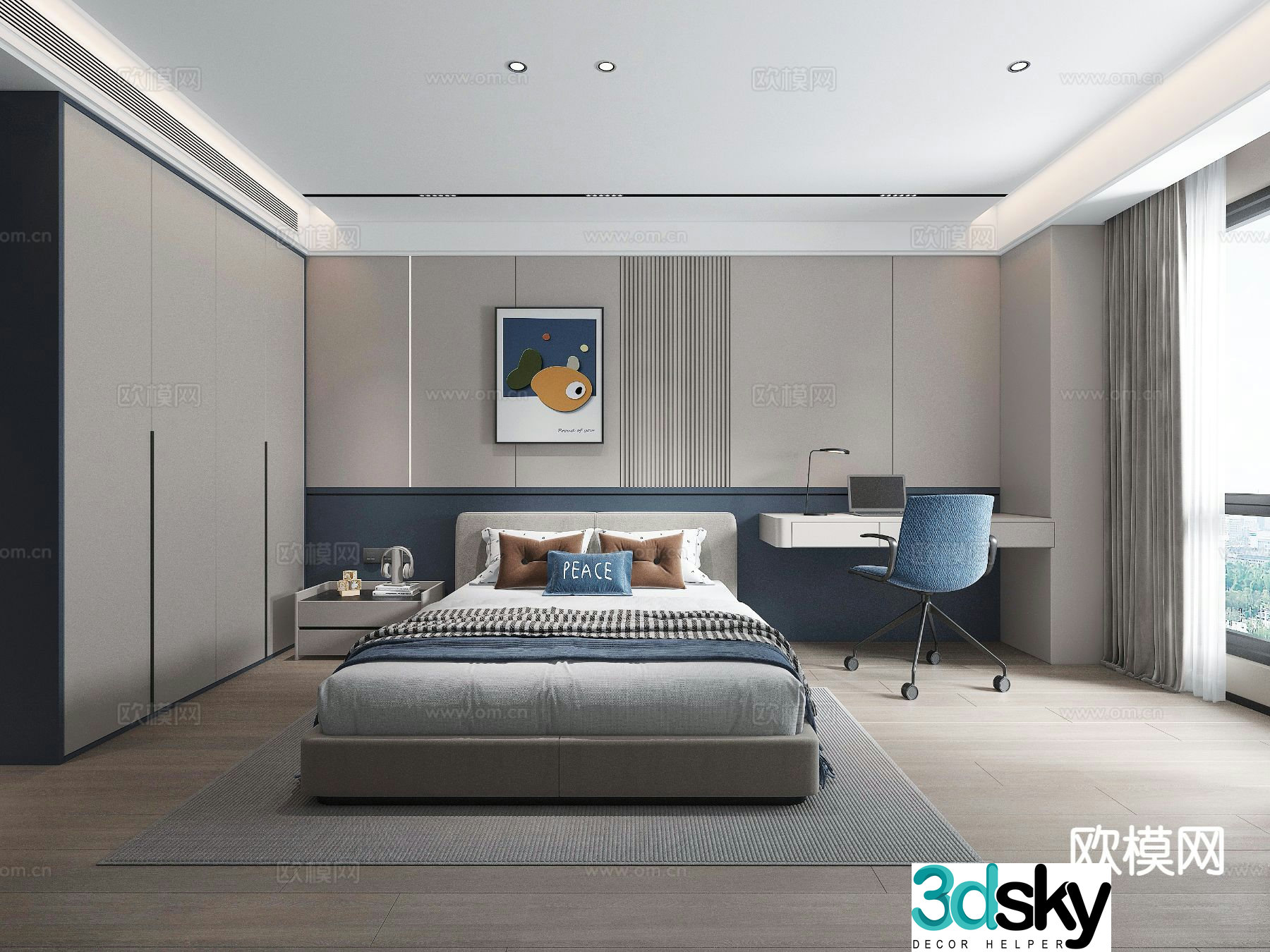 Modern children’s room boy’s room kid’s room 3d model