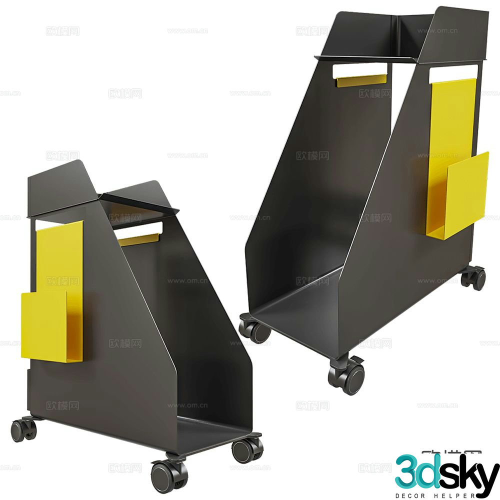 Systemtronic mobile storage cabinet under desk 3D model
