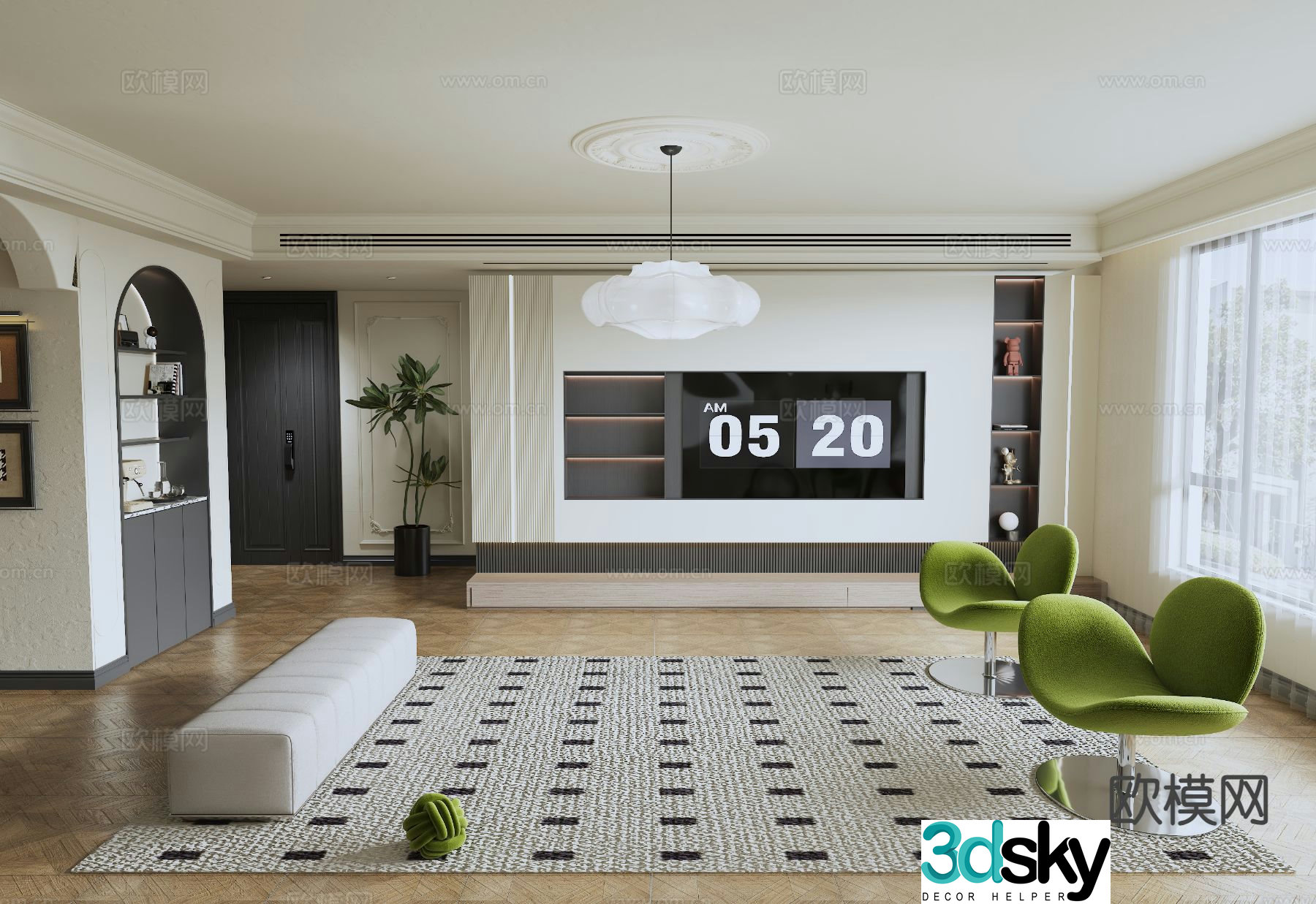 French living room 3d model