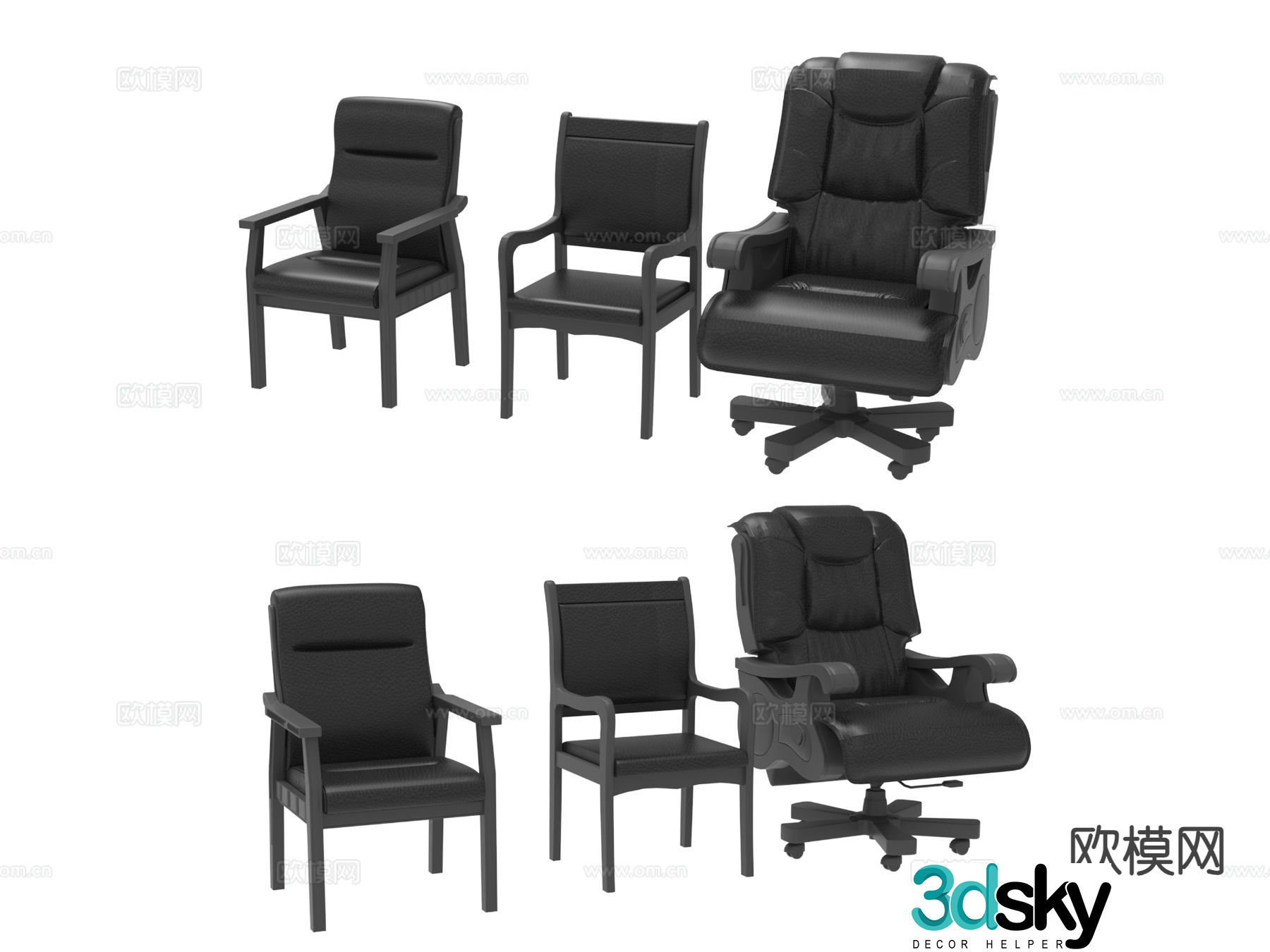Office chair executive chair boss chair armchair 3d model